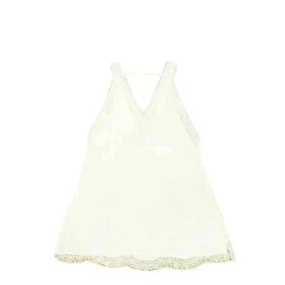 ASTR The Label Women's XS Ivory Lace Trimmed Halterneck Tank Top - Picture 1 of 7
